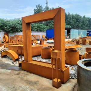 Fuente de Agua Decorativa de Acero Corten para Jardín o Patio Trasero, Cascada de Pared - Product Image 5