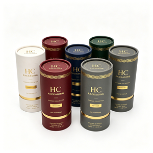 Boîte ronde en carton rigide de luxe pour emballage cadeau de parfum haut de gamme, logo en feuille d'or, impression personnalisée, usine OEM - Product Image 4