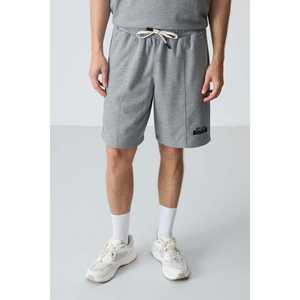 Ensemble de shorts pour homme en coton gris mélangé, coupe ample, 85259 - Product Image 2