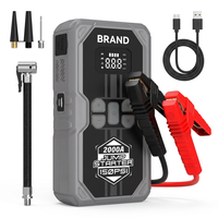 Booster de batterie haute puissance Boltpower 16000mAh 2000A, kit de secours automobile 6-en-1 avec pompe à air intégrée pour pneus