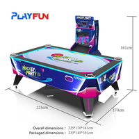 Table de hockey à air multi-balles interactive parent-enfant à monnayeur pour centres commerciaux