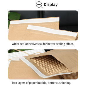 Emballage d'expédition rembourré en papier recyclé écologique avec coussin à bulles - Product Image 5