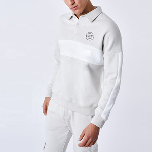 Jersey de estilo básico en blanco personalizado, UNIFORMES DE EQUIPO de manga larga, camiseta Polo, sudadera de algodón puro para hombre de otoño - Product Image 6