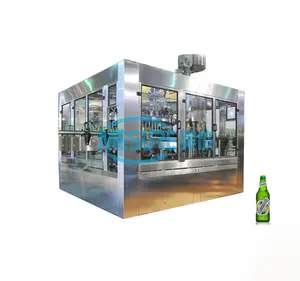 Fully automatic soda water cola sprite beverage cola beverage production glass bottle carbonated soft drink filling machine