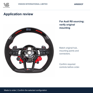 Setir Mobil Berbahan Serat Karbon untuk Audi R8 Open Center Konfigurasi Terpilih AR8SDCF - Product Image 4