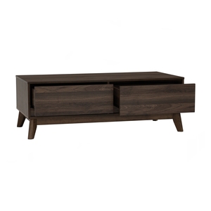Elegant Cocoa Walnut Colour HIRADO Coffee <b>Table</b> Solid Wood <b>Legs</b> Rectangular Center <b>Table</b> for Modern Living Room and Office Decor - Product Image 2