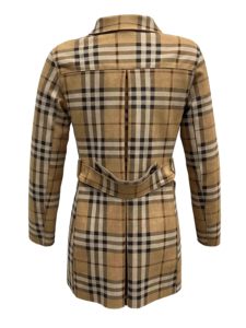Trench-coat en daim pour femmes, vêtement personnalisé, en tissu écossais de chameau, avec <span class=keywords><strong>ceinture</strong></span>, micro fibre, impression numérique, - Product Image 2