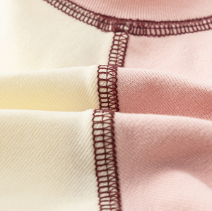 Abbigliamento per Bambini, Nuova T-Shirt Estiva per Bambine <span class=keywords><strong>con</strong></span> Maniche Corte Raglan in Cotone, Stampa a Blocchi di Colore <span class=keywords><strong>con</strong></span> Fiocco e Righe - Product Image 5