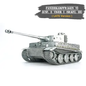 1/16 Duitse Tijger I Late Versie 2.4G Rc Metalen Tank Speelgoed Aangepaste Verf Rook + Geluid Multifunctioneel Tankmodel