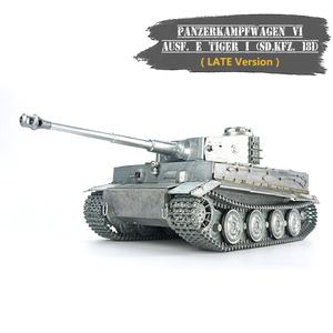 1/16 allemand <span class=keywords><strong>Tiger</strong></span> I Version tardive 2.4G RC Metal <span class=keywords><strong>Tank</strong></span> Toy personnalisé peinture fumée + son modèle de réservoir multifonction - Product Image 1