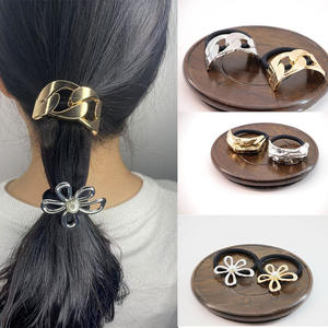 Zomerse modieuze haaraccessoires groothandel verguld metaal hanger elastische dames haaraccessoires - Product Image 3