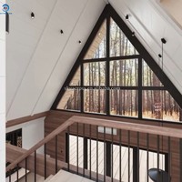 Mini maison de conteneur d'expédition de luxe Maisons préfabriquées Casas Bâtiment modulaire à plusieurs étages de forme triangulaire Petites maisons préfabriquées