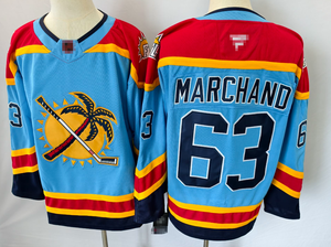 Maillot de hockey sur glace # 3 Jones/ # 16 Barkov/ # 19 Tkachuk/ # 9 Bennett/ # 63 Marchand/ # 72 Bobrovsky Short imprimé personnalisé 100% polyester - Product Image 2