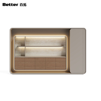 Muebles de Oficina de Madera de Estilo Minimalista Moderno, Archivador Personalizado con Cerradura para BOSS, Librero con Fondo, Directo de Fábrica
