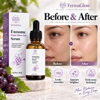 Sérum Visage Anti-Âge et Hydratant aux Exosomes de Cellules Souches de Raisin Fermentées, Peptides, Raffermissant, Lissant les Rides, Éclaircissant et Réparateur