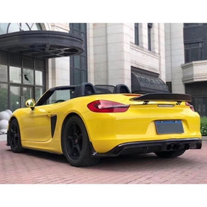 Per <span class=keywords><strong>Porsche</strong></span> 718 981 solo la vendita calda C stile aspetto aggiornamento lato lato labbro C stile vera fibra di carbonio gonna laterale nuovo di zecca - Product Image 5