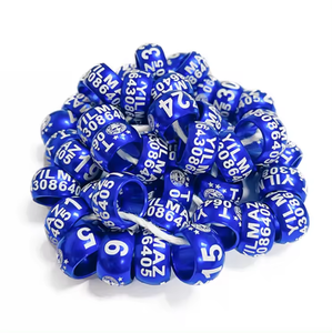 Gsf Aanpassen Logo Naam Vogels Beenbanden Aluminium Duivenring Voor Duivenrennen <span class=keywords><strong>Homing</strong></span> <span class=keywords><strong>Foot</strong></span> Ring Voor Vogel - Product Image 1