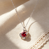 Colliers pendentifs de fiançailles et de mariage en argent 925 plaqué platine fin avec zircon, design tendance, bijoux pour femmes