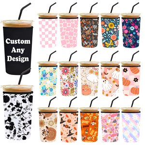 Tùy Chỉnh Cà Phê Tay Áo Chủ Thăng Hoa Ice Cà Phê Tay Áo Neoprene Iced Đồ Uống Chủ Với Logo - Product Image 1