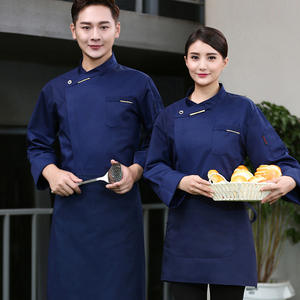 Chemise de <span class=keywords><strong>Chef</strong></span> Premium à Col Montant Asymétrique, Respirante, pour Uniforme Professionnel de Restaurant, Hôtel et Restauration - Product Image 5