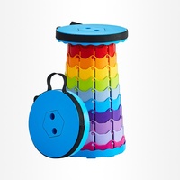 Tabouret pliant télescopique épais et portable, lavable et réutilisable, 25*25*6cm, idéal pour les banquets et l'usage domestique en extérieur