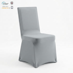 Funda de silla plegable de spandex dorado opaco, elástica y ajustable para eventos, catering y exposiciones. - Product Image 1