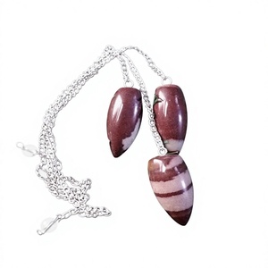 Handmade Narmada River Agate Stone Lingam Dowsing Pendulum <b>Chakra</b> Style <b>Crystal</b> Gemstone Healing Semi-Precious Stone Crafts - Product Image 1