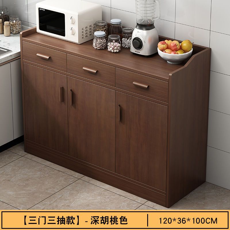 [Three doors, three drawers] Dark walnut 120cm