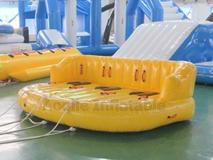 Canapé flottant gonflable en pvc pour sports aquatiques 3 personnes, canapé tubulaire remorquable - Product Image 4