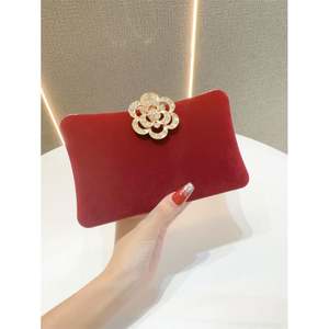 Bolso de Mano de Cristal con Forma de Lazo de Satén, Cadena para el Hombro, Bolsos Elegantes para Mujer, Bolso de Fiesta, Bolso de Mano para Eventos - Product Image 1