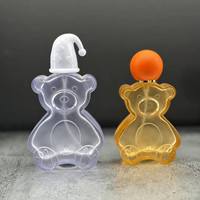 Flacon de parfum miniature mignon en forme d'ours orange mat de haute qualité, vaporisateur de parfum de 1 oz (30 ml), flacon de parfum givré avec bouchon rose