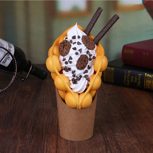 Bubble Gaufre Modèle <span class=keywords><strong>Faux</strong></span> Crème Glacée Oeuf Double Gaufres <span class=keywords><strong>Faux</strong></span> Alimentaire Affichage PU Rebond Snack Props Belge Décor Personnalisé Cuisson Fruits - Product Image 2