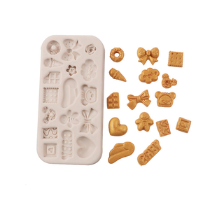 Molde de Silicona para Pastel con Forma Rectangular 3D, 17 Variantes, Diseño de Dibujos Animados, Bonito Lazo, Ala, Chocolate, Helado, Dona, Corazón, Nube - Product Image 6