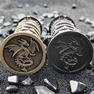 Dados <span class=keywords><strong>de</strong></span> metal giratorios en relieve Dragon Tower, Dados DND para jugadores <span class=keywords><strong>de</strong></span> juegos RPG, envío rápido en stock - Product Image 4