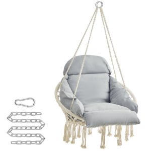 SONGMICS Garden Hanging <strong>Hammock</strong> Handmade Swing Outdoor&amp; Indoor Hanging <strong>Hammock</strong> Swing Chair - Product Image 2