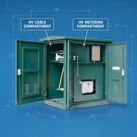 Precio de fábrica: Unidad de medición para exteriores de 10 kV montada en poste, 630 A CT 0.2S PT 0.5 para renovación de redes rurales, panel de demarcación inteligente