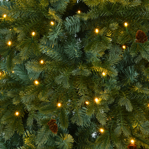 Pohon Natal Hibrida PE&PVC Hijau dengan Lampu Warna-warni 6 kaki, Model Baru 2025, Penjualan Langsung Pabrik, Kerucut Pinus Buatan - Product Image 3