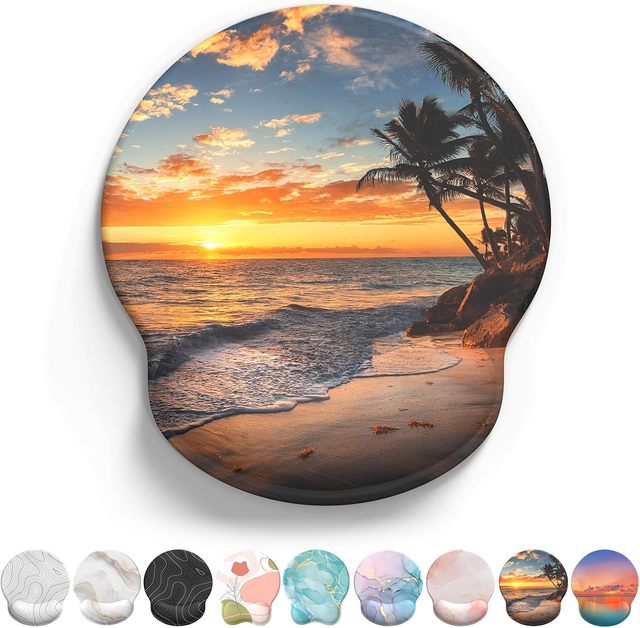 Mouse Pad Gel Cushion Ergonomic Wrist Rest Round Comfortable Computer Wrist Support Mouse Mat Laptop Gaming Non-Slip EVA Base