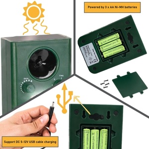 Hangable ngoài trời năng lượng mặt trời động vật không thấm siêu âm & sáng LED flash để ngăn chặn Chồn Hôi, Gấu trúc, Hươu & Mèo - Product Image 3