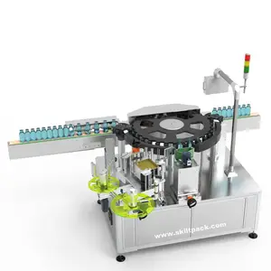Máquina automática de etiquetado de botellas redondas, rotativa de alta velocidad, 200-400 unids/lote/min