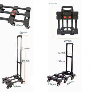 Carrito de Equipaje Plegable Telescópico de Cuatro Ruedas Good Things Heaven, Modelo T721-E-3, Mango de Plástico, Uso Doméstico - Product Image 3