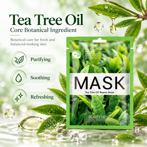 Private Label Vitamin E Skin Care Products Natural Organic Vegan Tea <b>Tree</b> Oil Facial Moisturizing and Repairing Mask For Women - Product Image 2