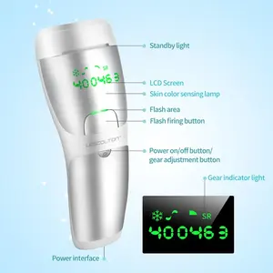 IFINE Beauty 3 en 1 lampe remplaçable dispositif d'épilation <span class=keywords><strong>saphir</strong></span> technique de refroidissement point de glace pour les cheveux permanents indolores enlever - Product Image 6