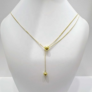 Collar de plata de ley S925 al por mayor, ajustable, de doble capa, joyería fina, delicado, para novias, verano, mamá, collares coreanos - Product Image 1