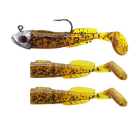 Ensemble de leurres souples artificiels en PVC imprimé, tête plombée, type grenadier, 5,6 cm/21,8 g, emballage soigné pour la pêche en bateau et en eau douce