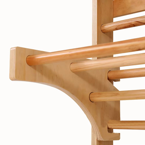 Cadre d'escalade en bois aire <span class=keywords><strong>de</strong></span> jeux intérieure échelle murale suédoise barre murale <span class=keywords><strong>de</strong></span> gymnastique à domicile échelle suédoise Pilates <span class=keywords><strong>cintre</strong></span> mural - Product Image 4