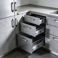 Meubles de cuisine industriels chic avec îlot central et appareils électroménagers encastrés