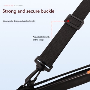 Sangle de fixation portable en polyester haute élasticité <span class=keywords><strong>pour</strong></span> canne à pêche, housse de protection micro universelle <span class=keywords><strong>pour</strong></span> porte-canne à leurre - Product Image 5