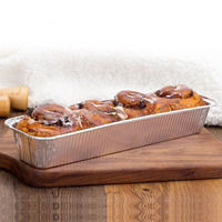 Wholesale Rectangular Aluminum Foil Tray Food Grade Disposable Packaging Container for Catering and Kitchen Storage