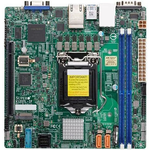 Carte mère originale MBD-X12STL-IF X12STL-IF LGA-1200 avec chipset C252, socket unique, 2 emplacements DIMM, PCIe M2, Mini-ITX, pour serveur - Product Image 1